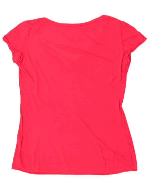 Camiseta feminina Converse com estampa gráfica UK 16 grande algodão rosa