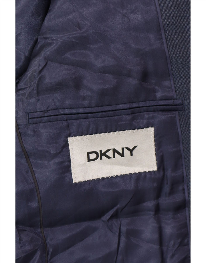 Jaqueta blazer masculina Dkny com 2 botões Reino Unido 38 azul marinho médio