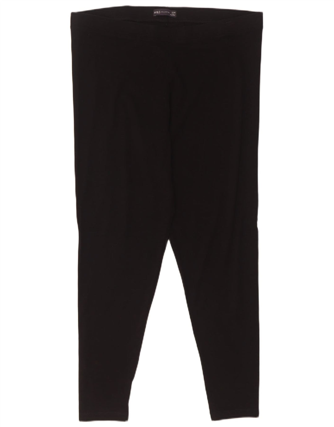 Leggings femininas Marks & Spencer UK 18 XL algodão preto