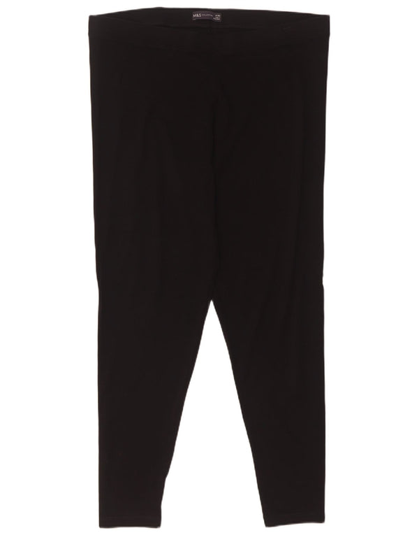 Leggings femininas Marks & Spencer UK 18 XL algodão preto