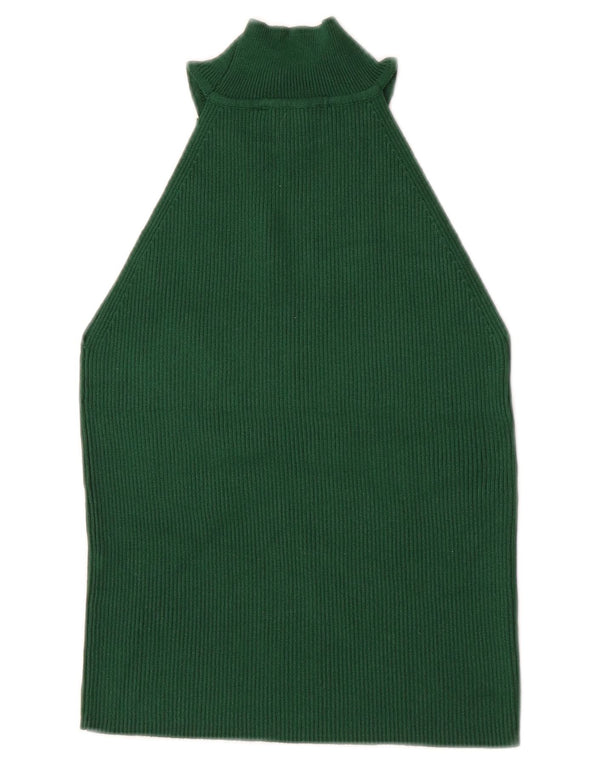 Zara Womens Crop Halter Top Reino Unido 8 Pequeno Verde