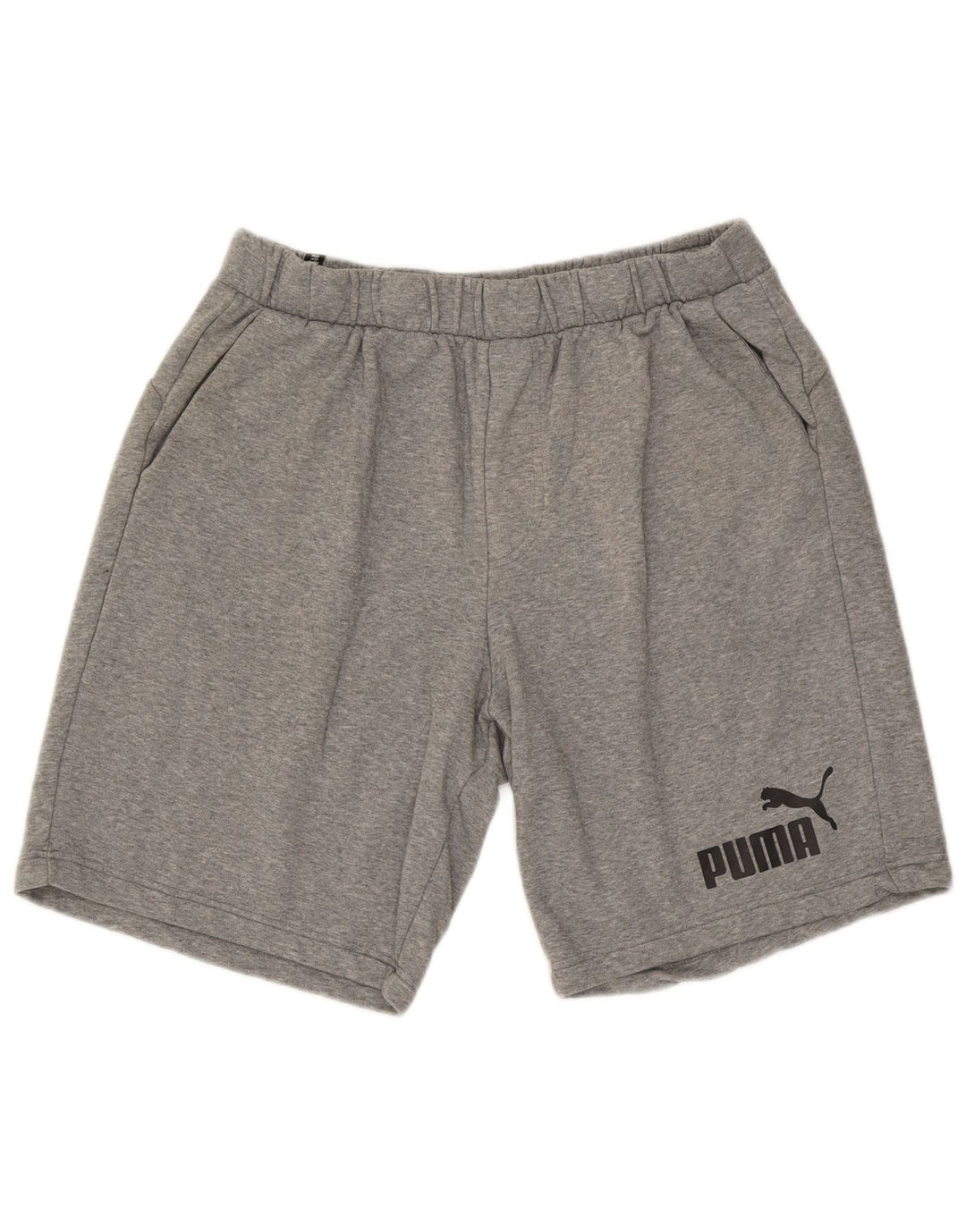 Shorts esportivos masculinos Puma XL cinza manchado de algodão