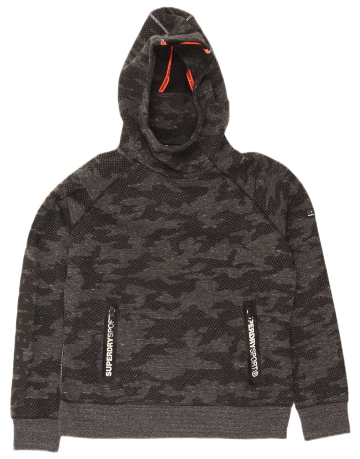 Fato de treino feminino Superdry Graphic Full UK 18 XL cinza camuflagem poliéster