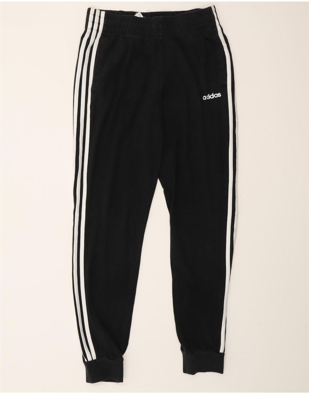 ADIDAS Womens Tracksuit Pants Joggers UK 8/10 Pequeno Algodão Preto