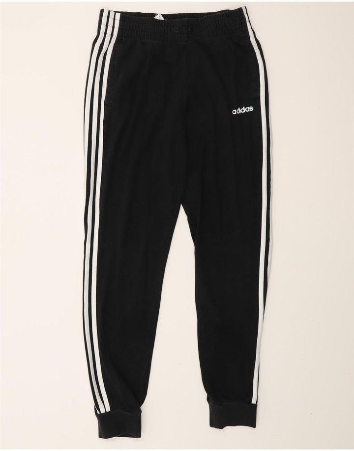 ADIDAS Womens Tracksuit Pants Joggers UK 8/10 Pequeno Algodão Preto