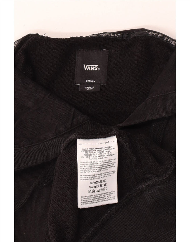 Vans masculino gráfico moletom com capuz pequeno algodão preto