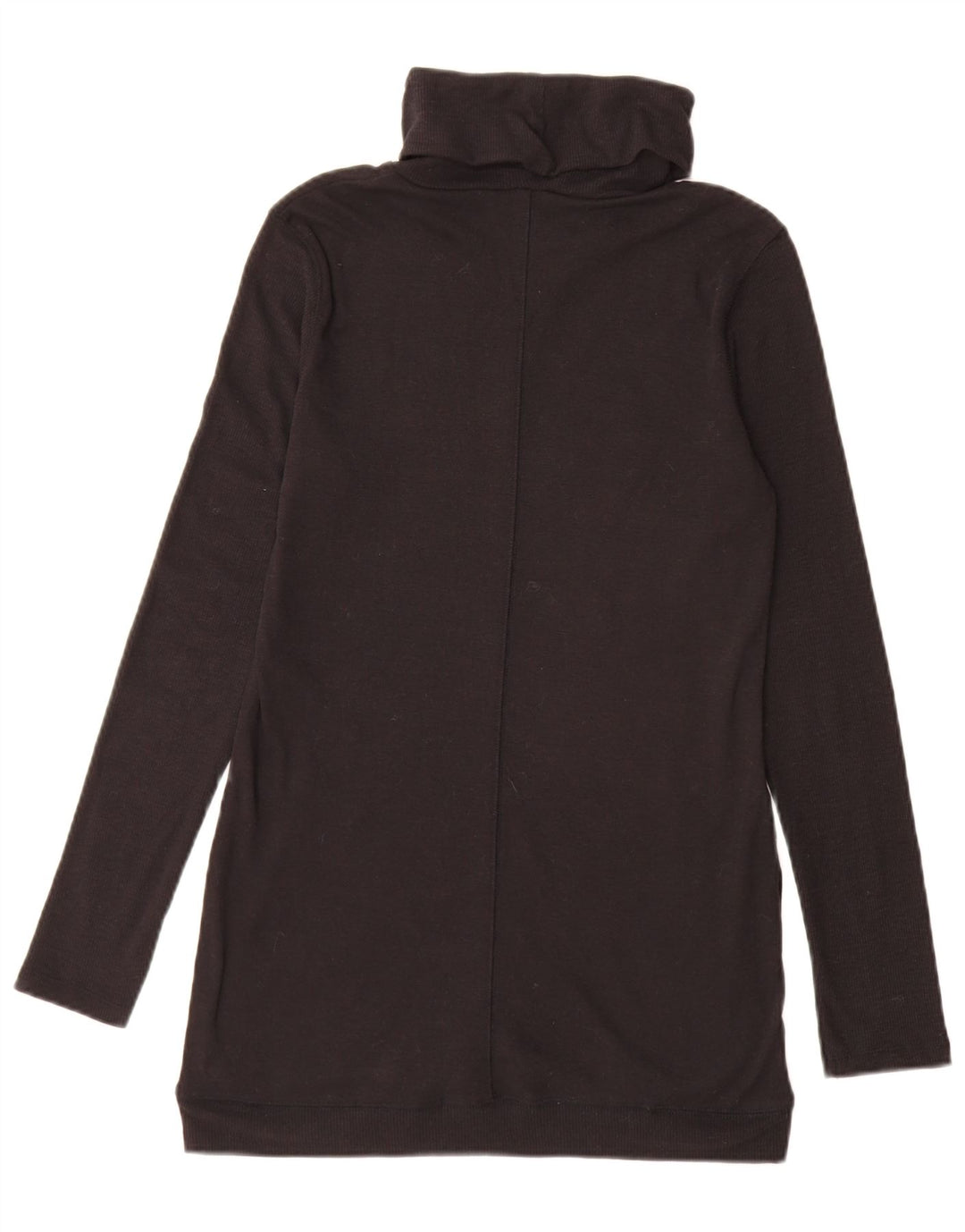 Suéter feminino Marks & Spencer Longline com gola redonda Reino Unido 10 pequeno preto