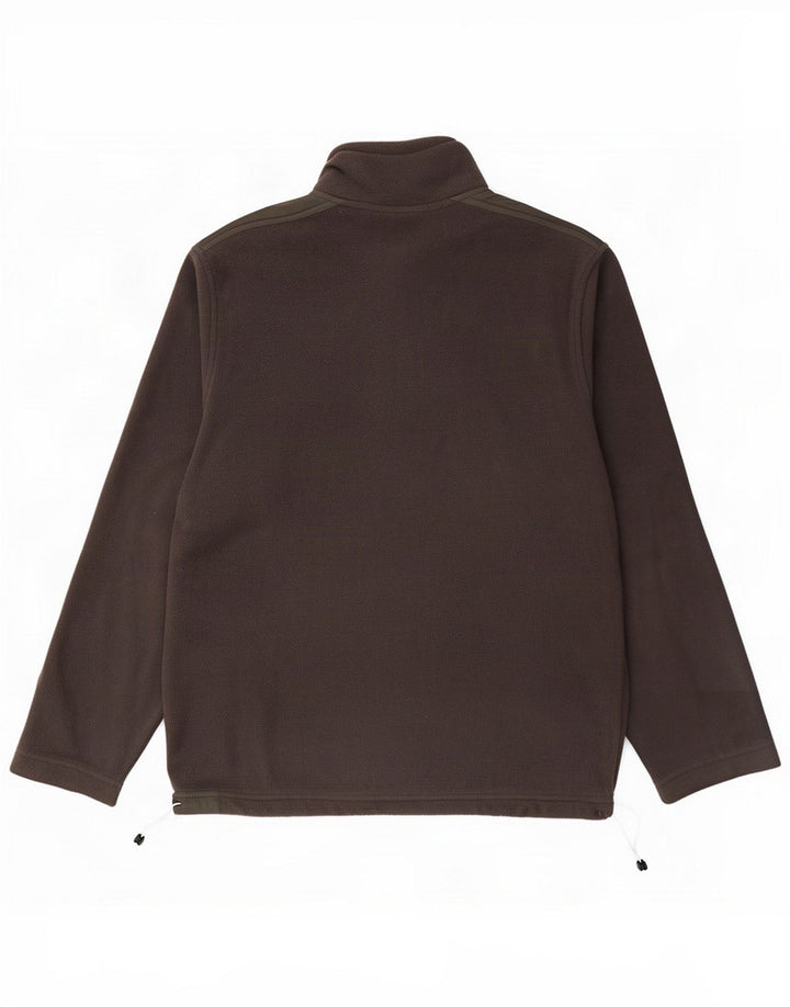 Lotto Mens Zip Neck Fleece Jumper Pequeno Cinza Colourblock Poliéster