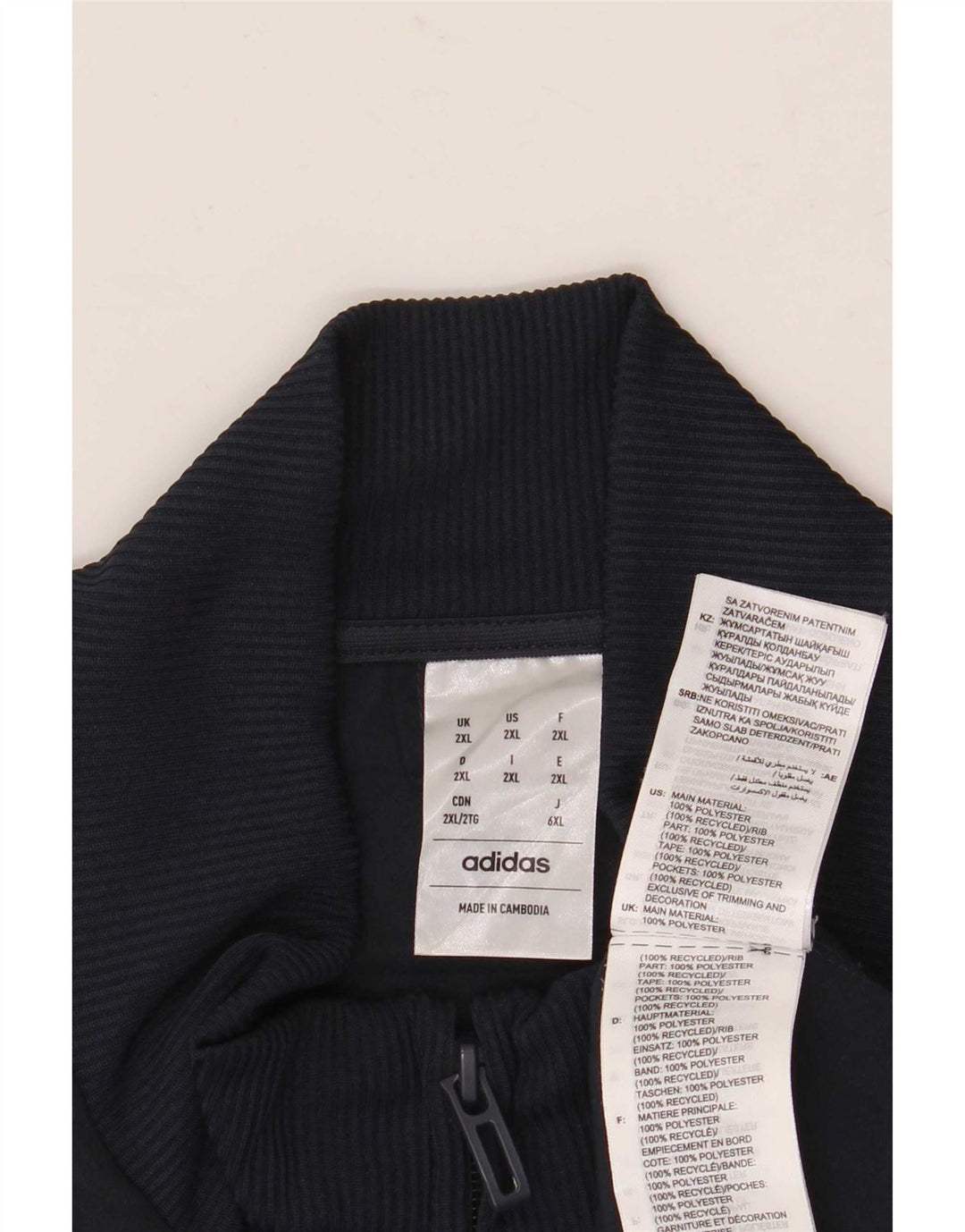 Adidas Mens Treino Top Jacket 2XL Poliéster Azul Marinho