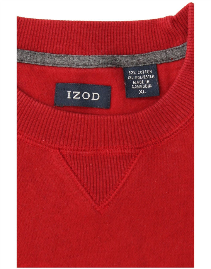 IZOD moletom masculino Jumper XL algodão vermelho