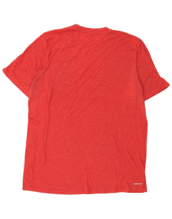 Adidas Mens Aeroready Camiseta Top Médio Poliéster Vermelho