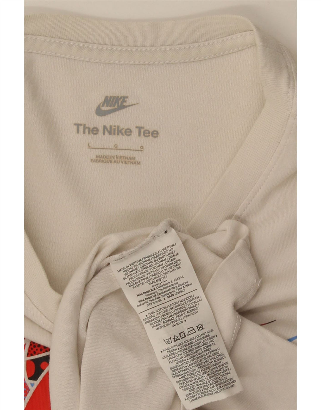 Camiseta Nike masculina gráfica top grande de algodão branco
