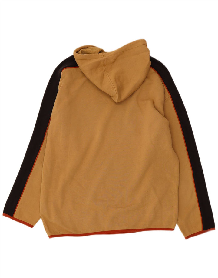 FILA moletom com capuz masculino médio bege algodão colorblock