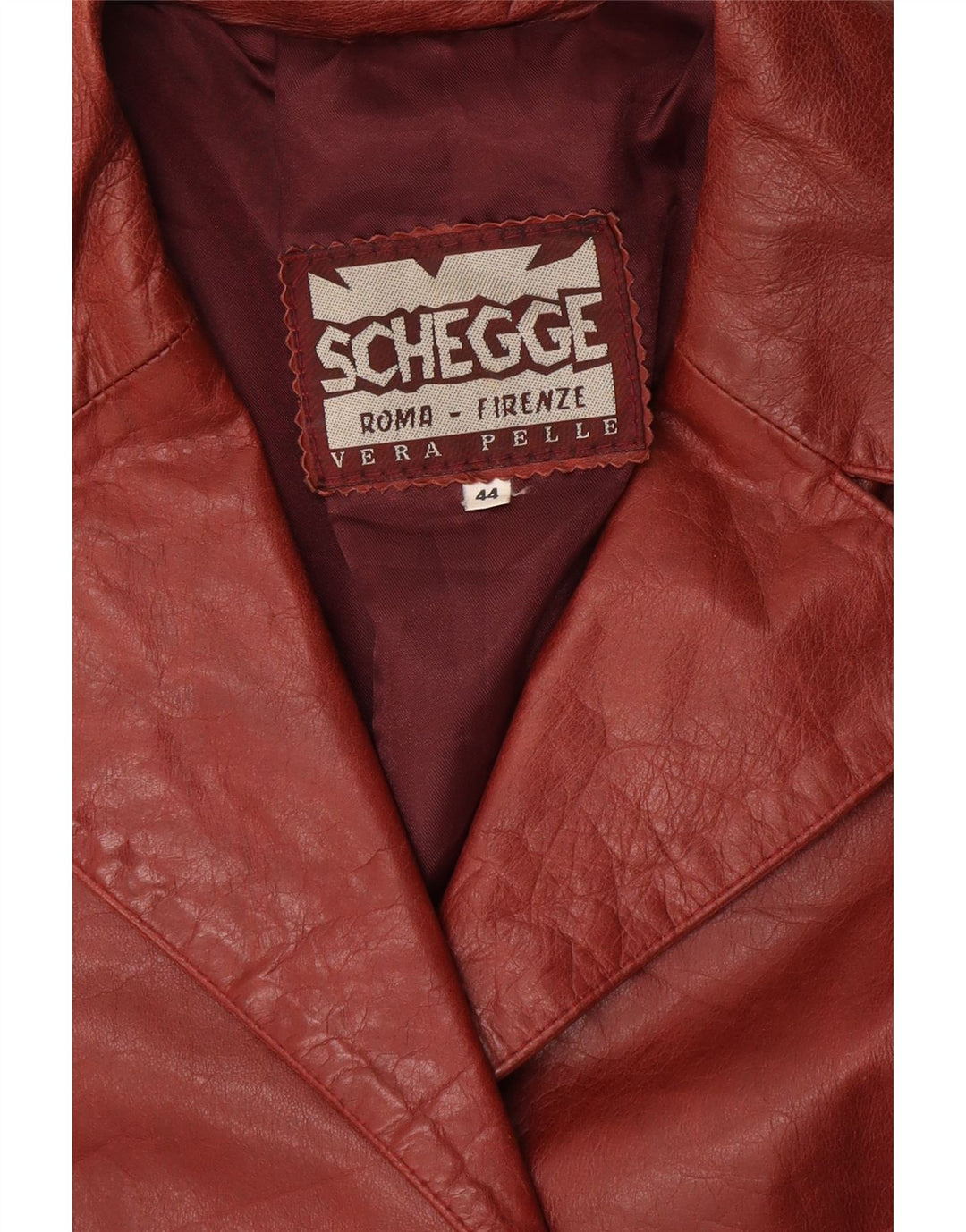 Jaqueta blazer feminina de couro com 3 botões Schegge IT 44 couro marrom médio