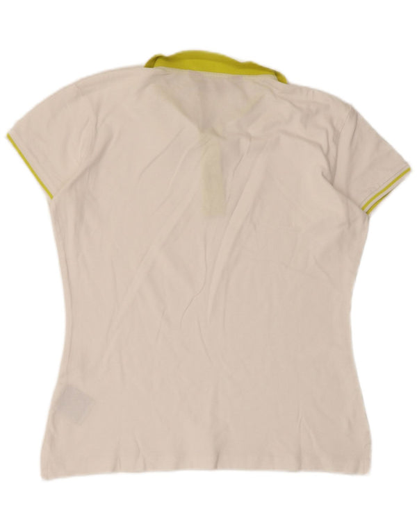Camisa polo feminina Kappa UK 14 grande algodão branco