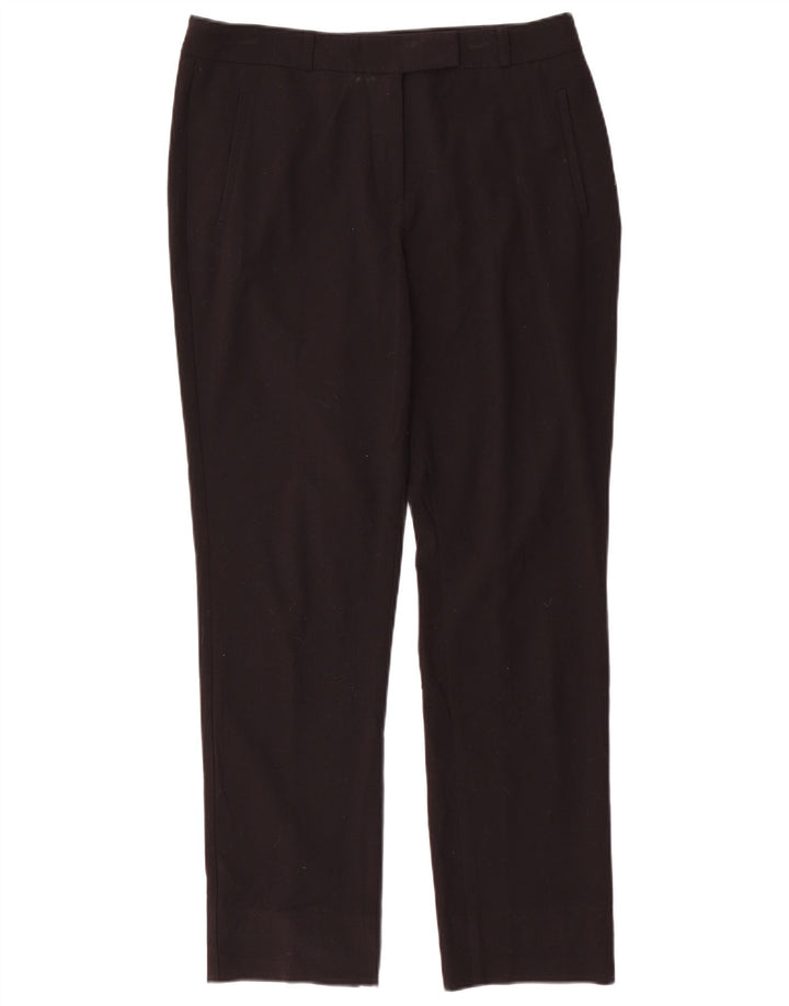 Calça feminina Marks & Spencer Modern Slim Suit Reino Unido 12 Médio W32 L29 Preta