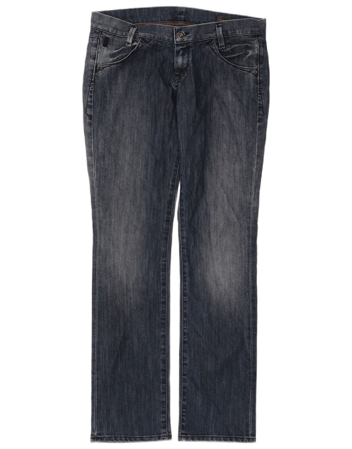 LEE Womens Lynn Straight Jeans W32 L33 Azul Algodão