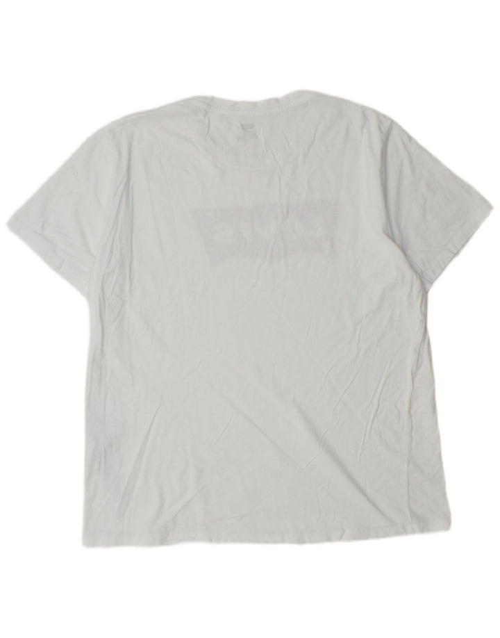 Camiseta gráfica masculina Levi's Top grande de algodão branco