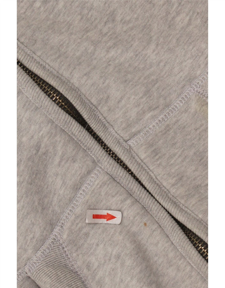 Suéter masculino SUPERDRY com capuz e zíper gráfico pequeno algodão cinza