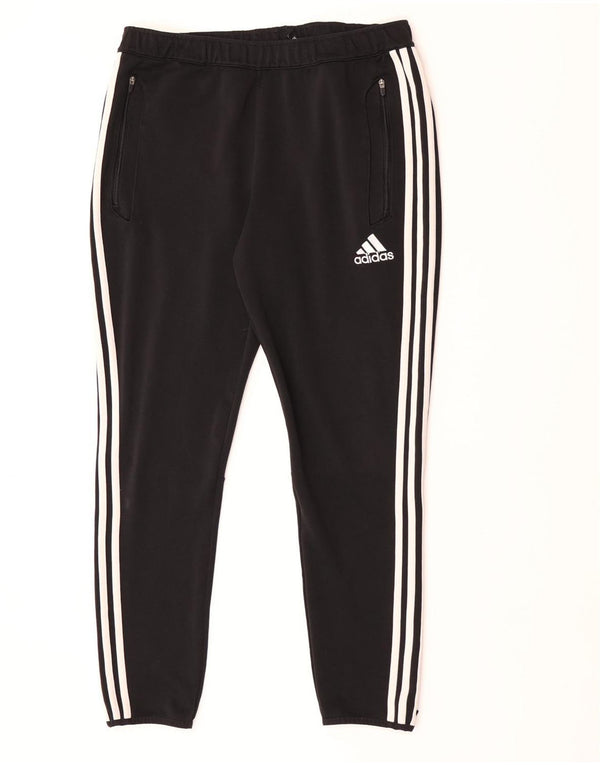 ADIDAS Mens Climacool Calças de treino Joggers grandes pretos Colourblock