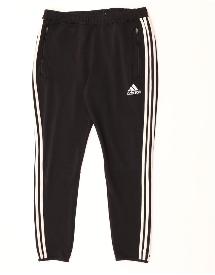ADIDAS Mens Climacool Calças de treino Joggers grandes pretos Colourblock
