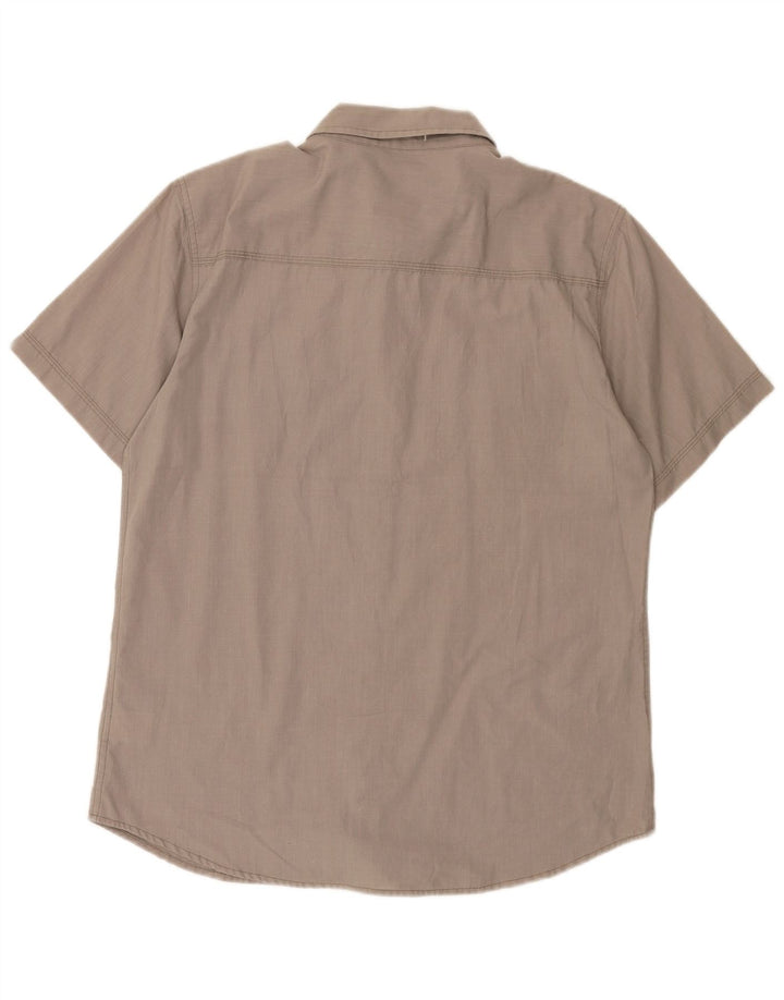 Camisa masculina Levi's manga curta padrão ajuste grande cinza algodão