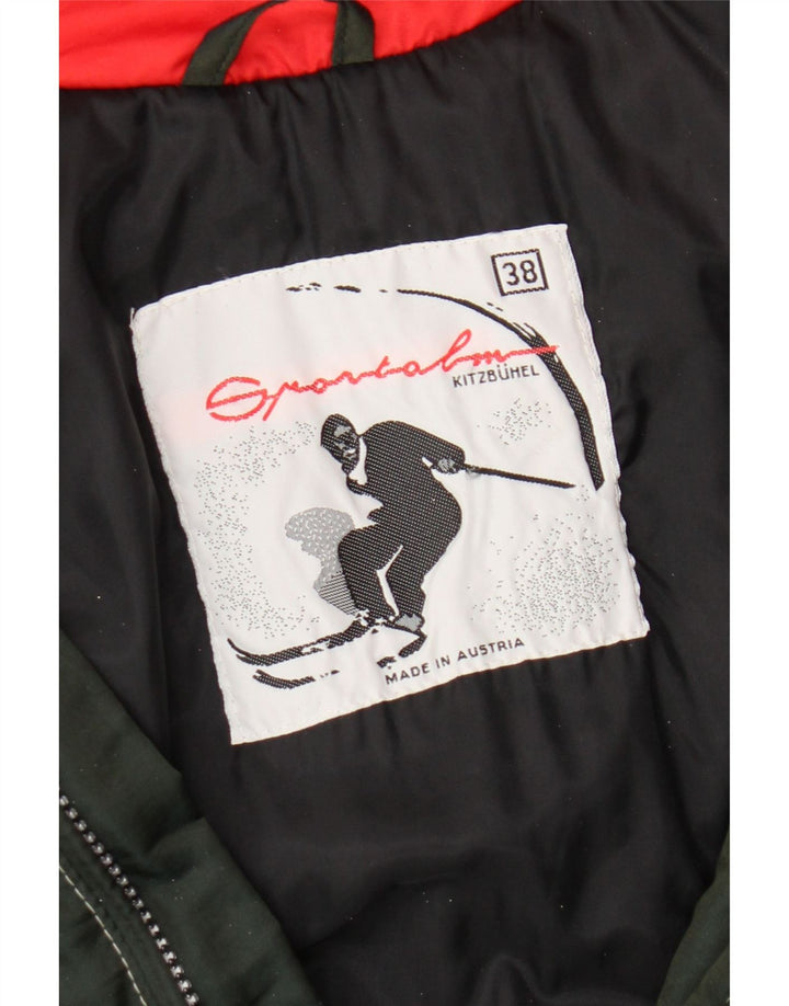 Sportalm Jaqueta de esqui feminina gráfica oversized EU 38 Médio Verde Floral