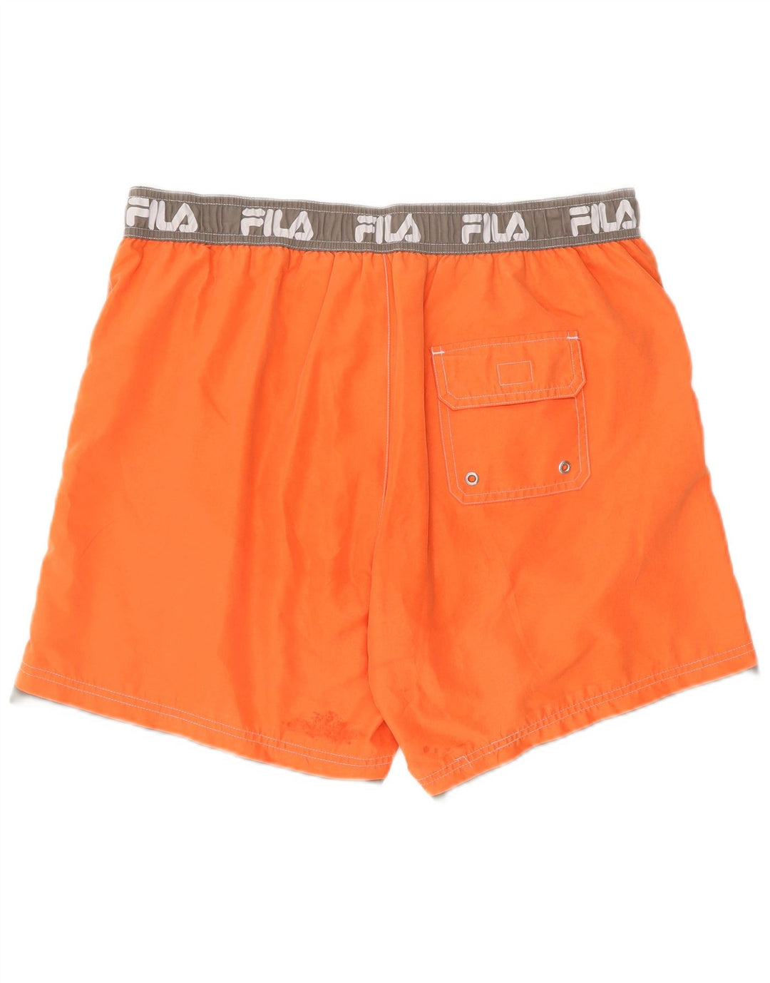 Fila Mens Graphic Natação Shorts Grande Laranja Colourblock Poliéster