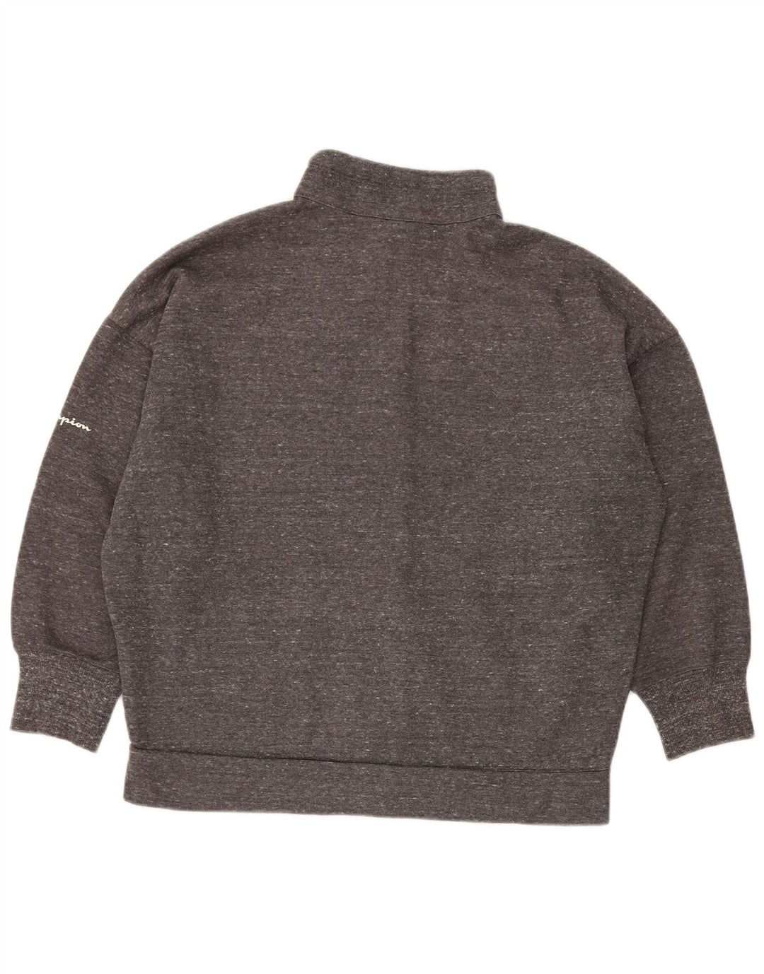 Jaqueta feminina de treino superdimensionada Champion UK 14 cinza médio manchado