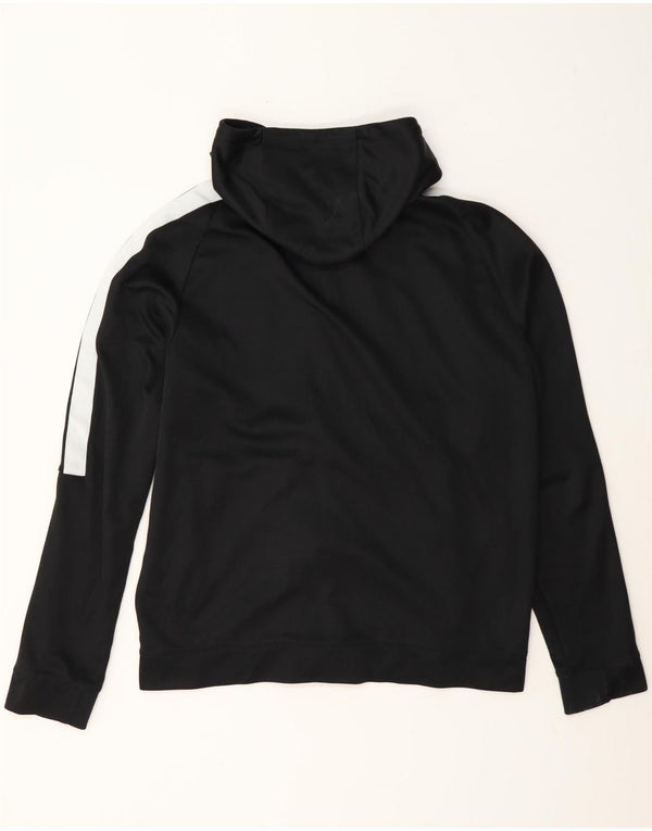 Suéter Nike masculino com capuz e zíper grande preto de algodão colorido
