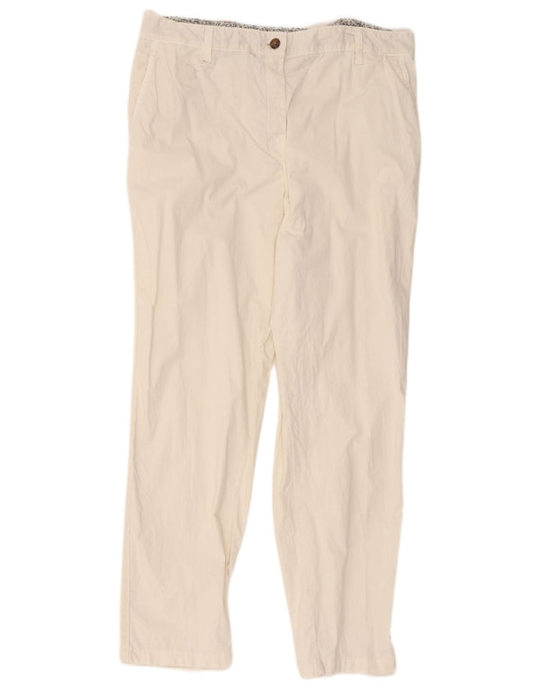Calça chino reta feminina Marks & Spencer Reino Unido 16 grande W36 L29 branca