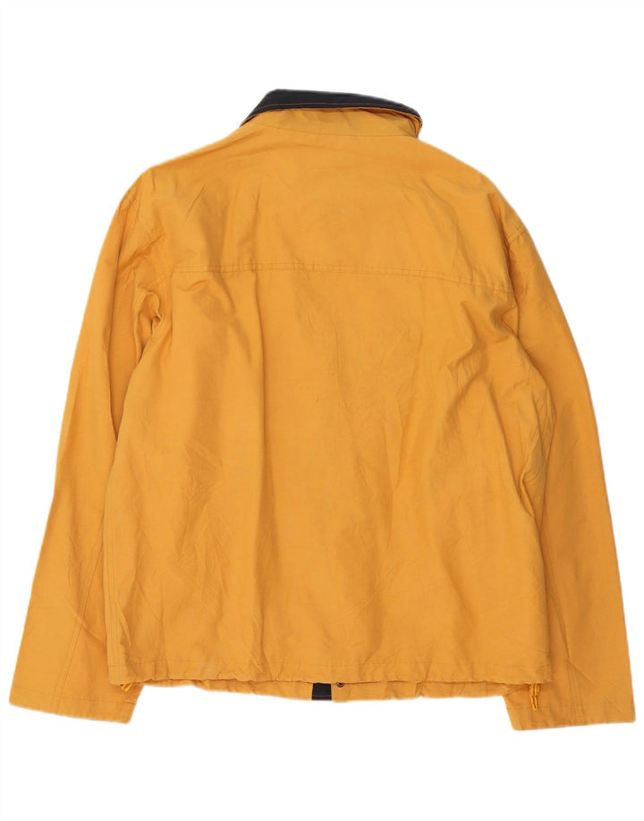 Jaqueta de chuva masculina vintage UK 42 XL nylon amarelo