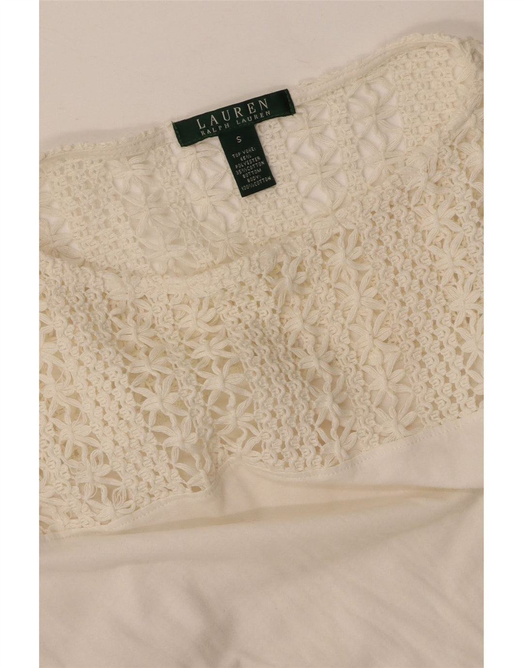 Blusa feminina RALPH LAUREN UK 10 algodão branco pequeno