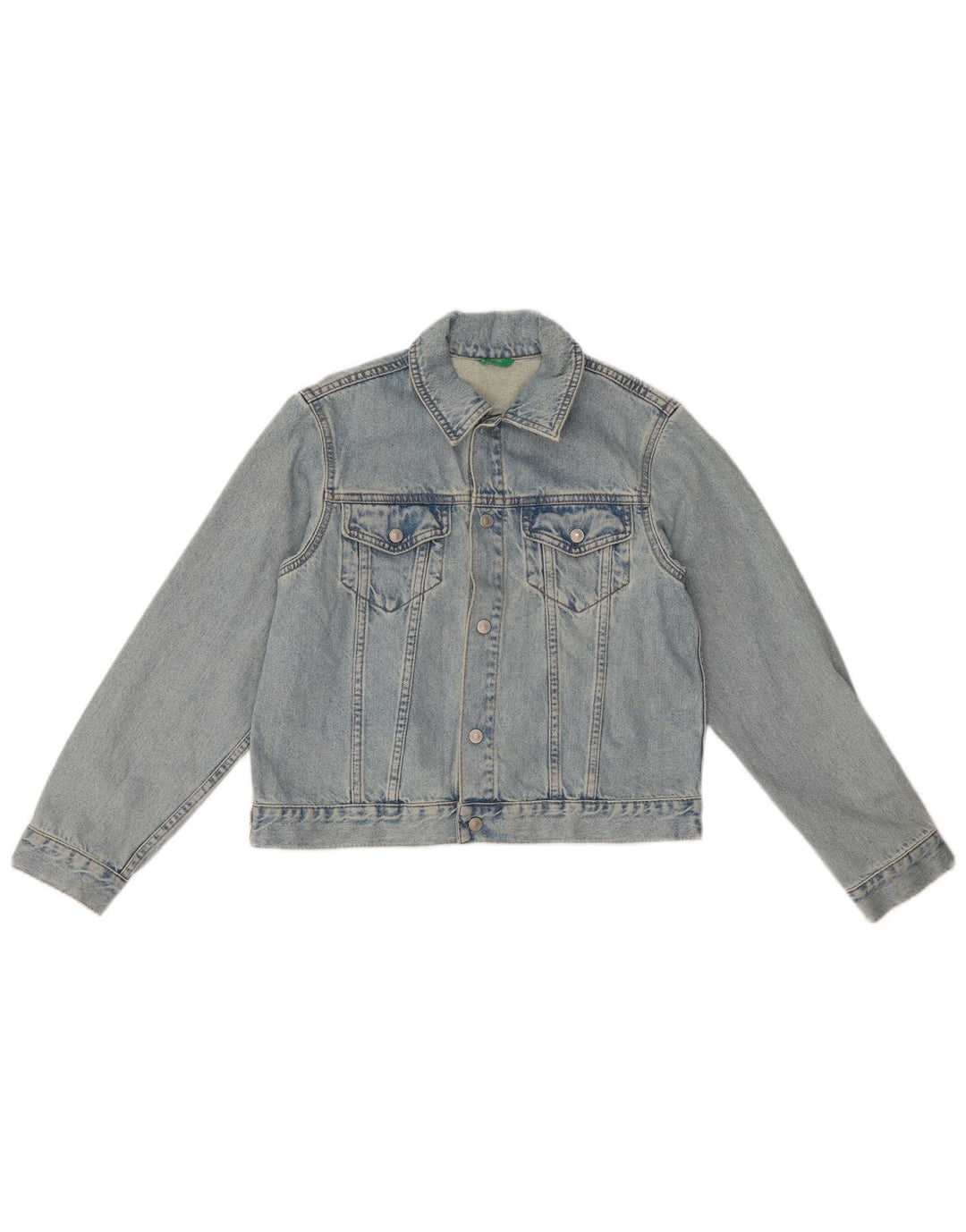 Jaqueta jeans Benetton para meninas 11-12 anos azul