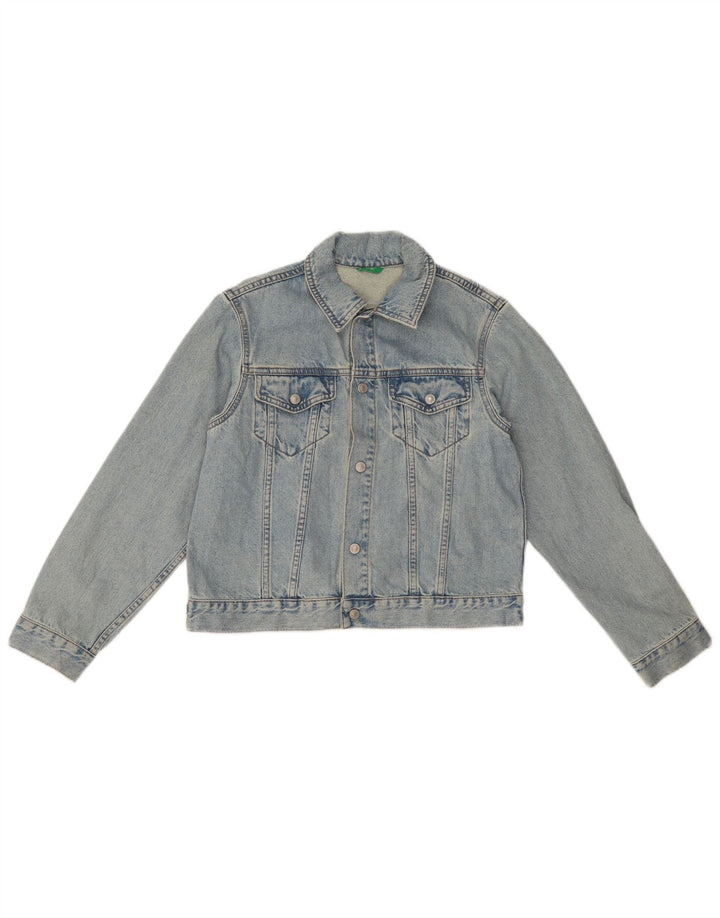Jaqueta jeans Benetton para meninas 11-12 anos azul