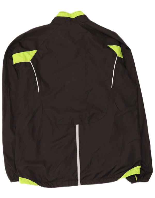 Asics Mens Tracksuit Top Jacket Grande Preto Colourblock Poliéster