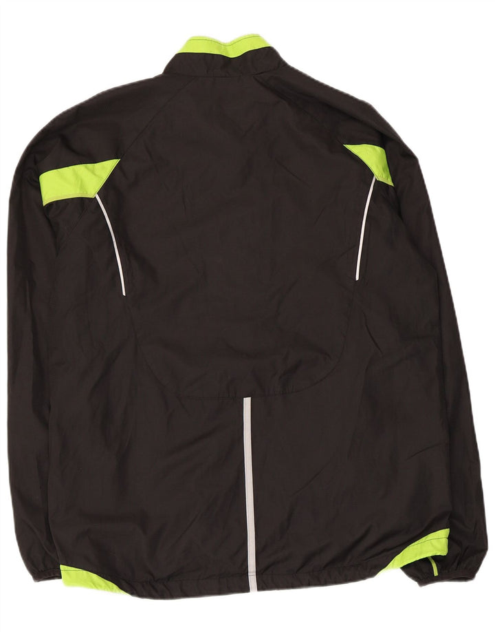 Asics Mens Tracksuit Top Jacket Grande Preto Colourblock Poliéster