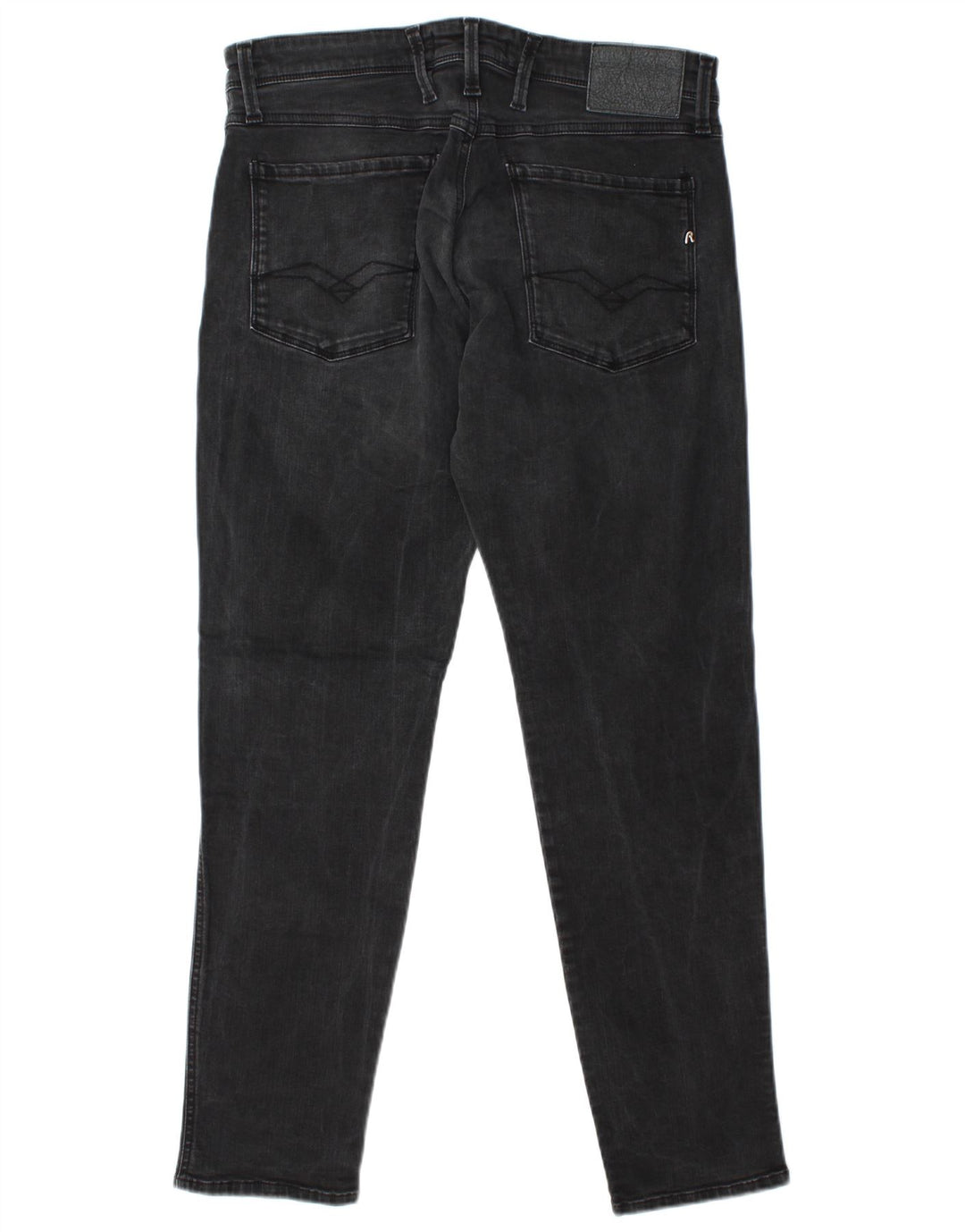 REPLAY Jeans feminino Anbass Slim W34 L30 algodão cinza