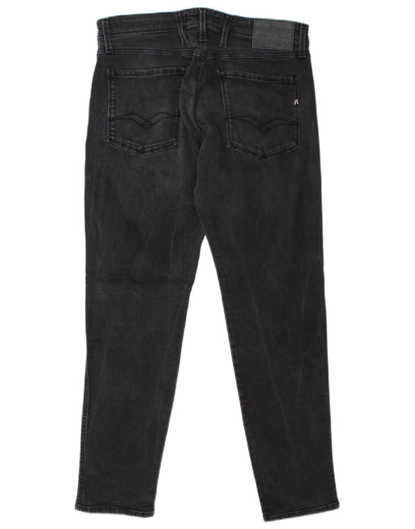 REPLAY Jeans feminino Anbass Slim W34 L30 algodão cinza