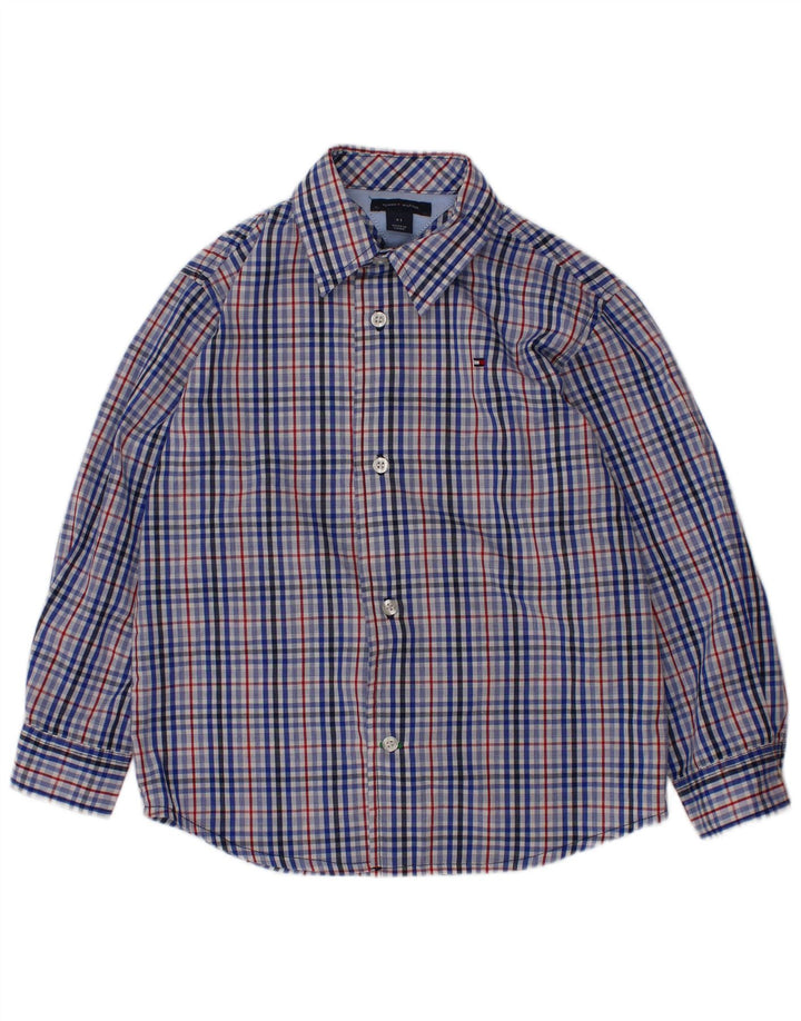 Camisa masculina TOMMY HILFIGER 3-4 anos algodão xadrez azul