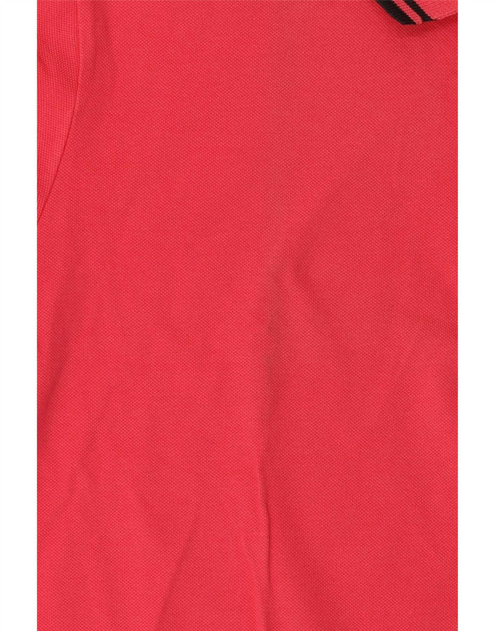 Camisa polo masculina leve e elástica Fred Perry de algodão rosa médio