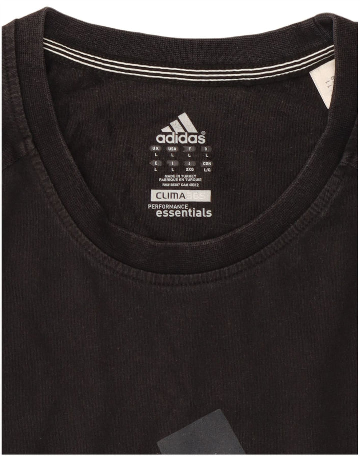 ADIDAS Mens Clima 365 Graphic T-Shirt Top Grande Preto