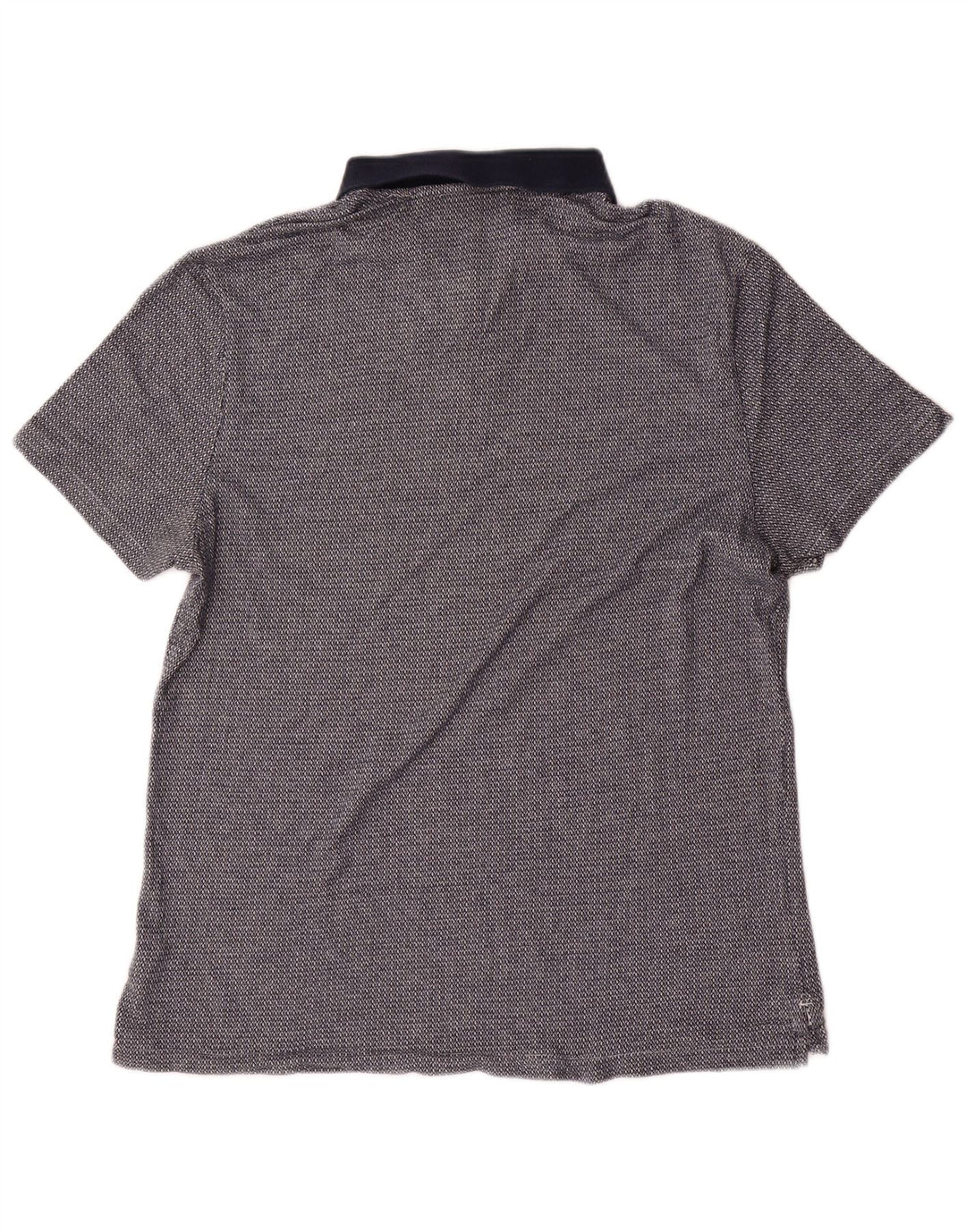Camisa polo masculina de manga curta Calvin Klein azul marinho médio manchado