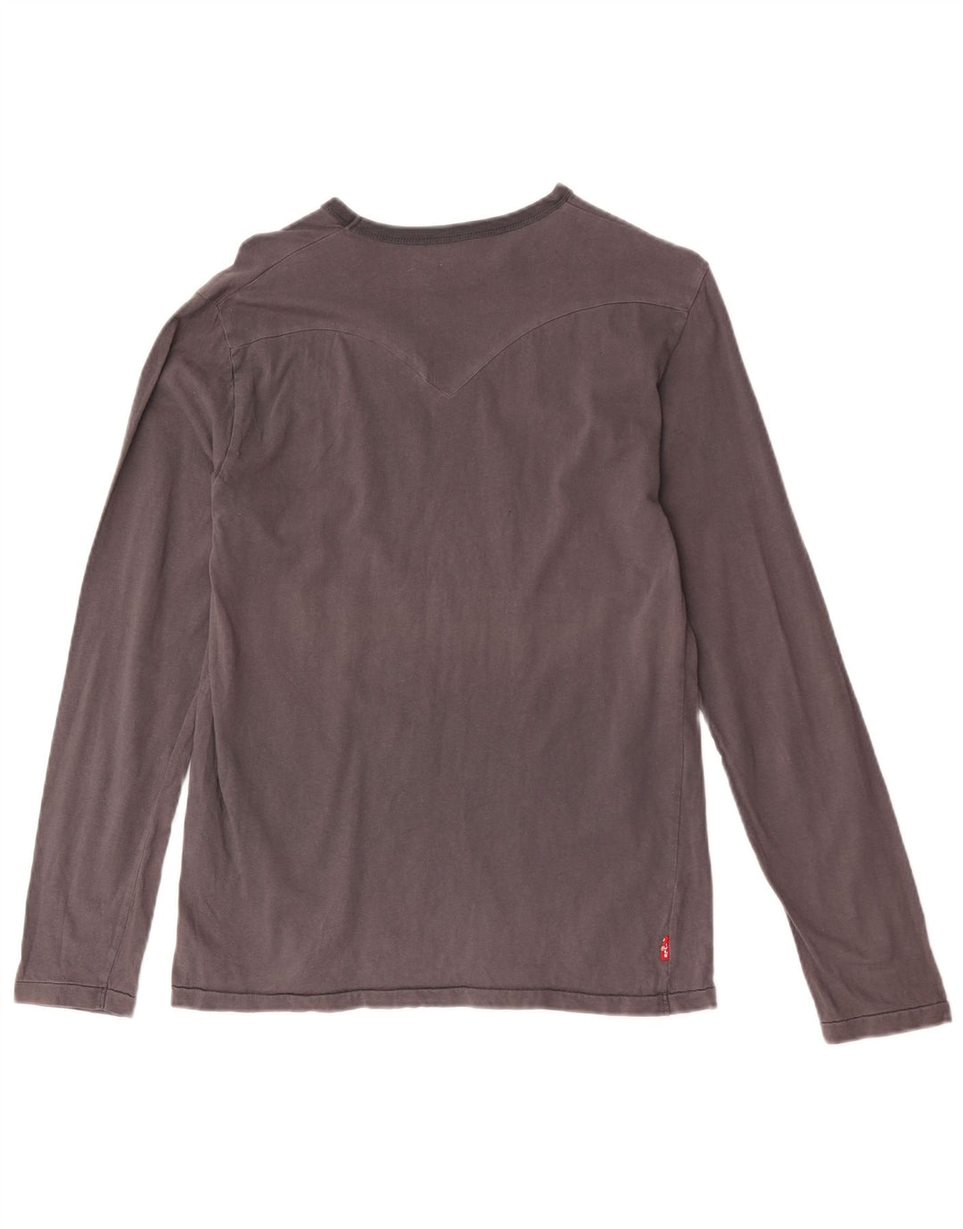 Top gráfico masculino Levi's manga comprida pequeno algodão cinza