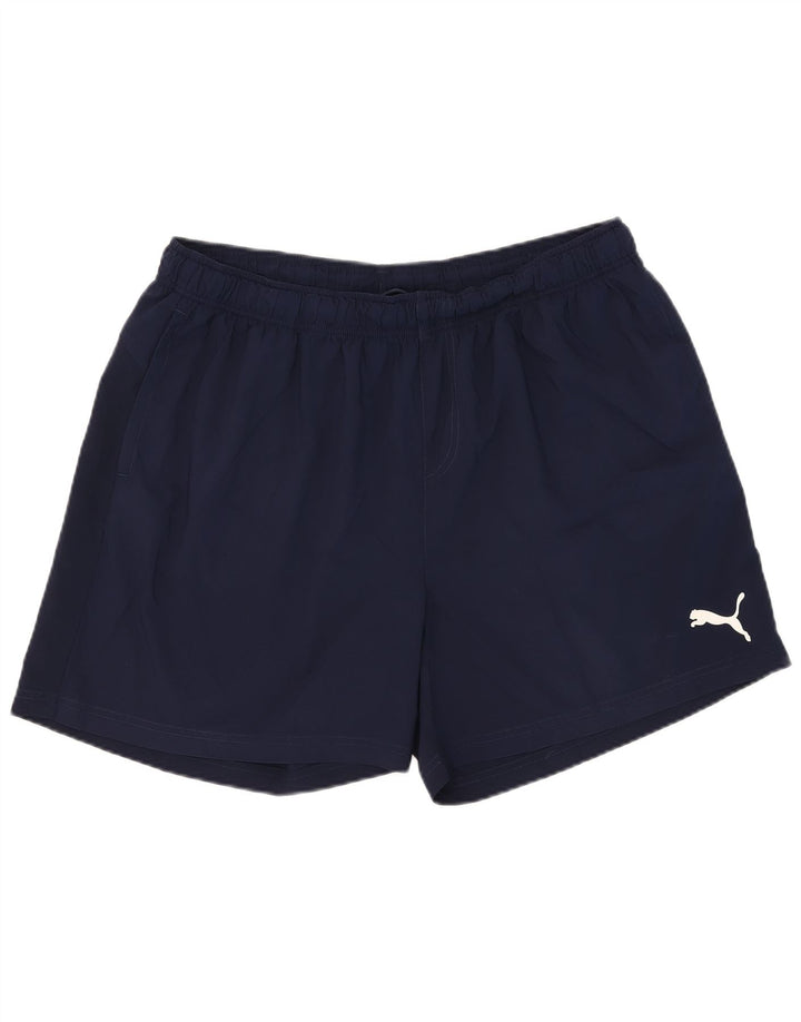Shorts esportivos masculinos Puma 2XL azul marinho