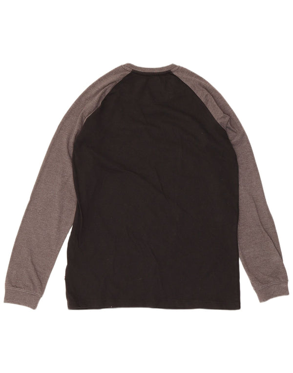 US Polo Assn. Top gráfico masculino manga comprida 15-16 anos preto colorblock