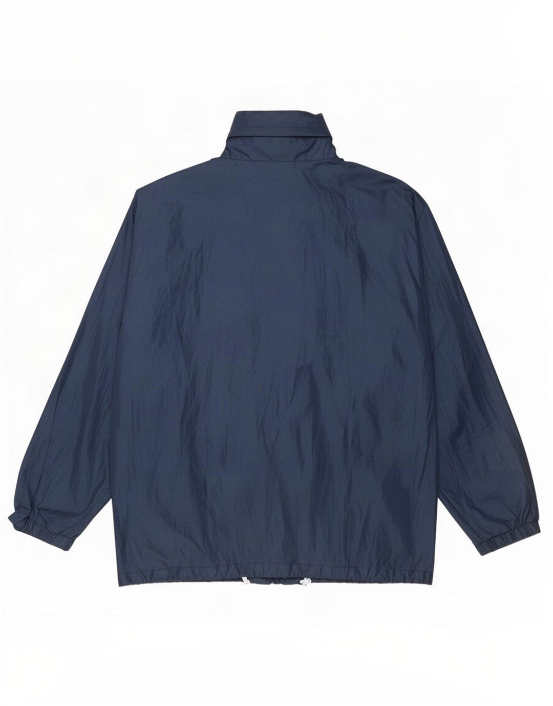 Jaqueta de chuva masculina Asics com capuz UK 40 grande poliéster azul marinho