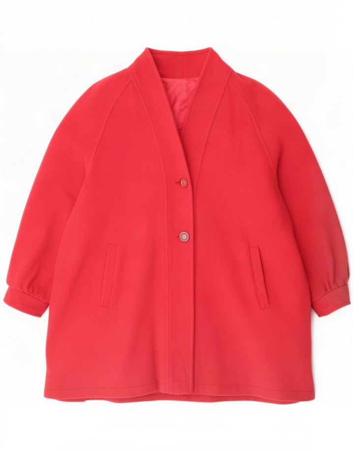 Sobretudo oversized feminino Linea Cinque IT 46 Caxemira vermelha grande