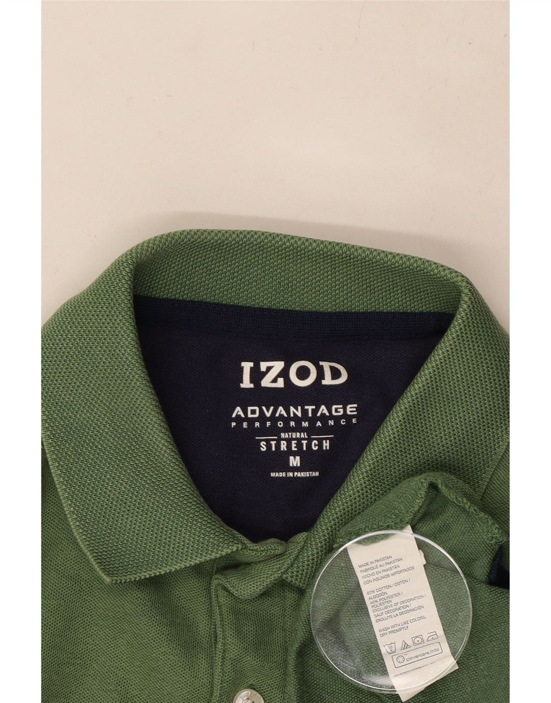 Camisa polo masculina IZOD algodão colorblock verde médio