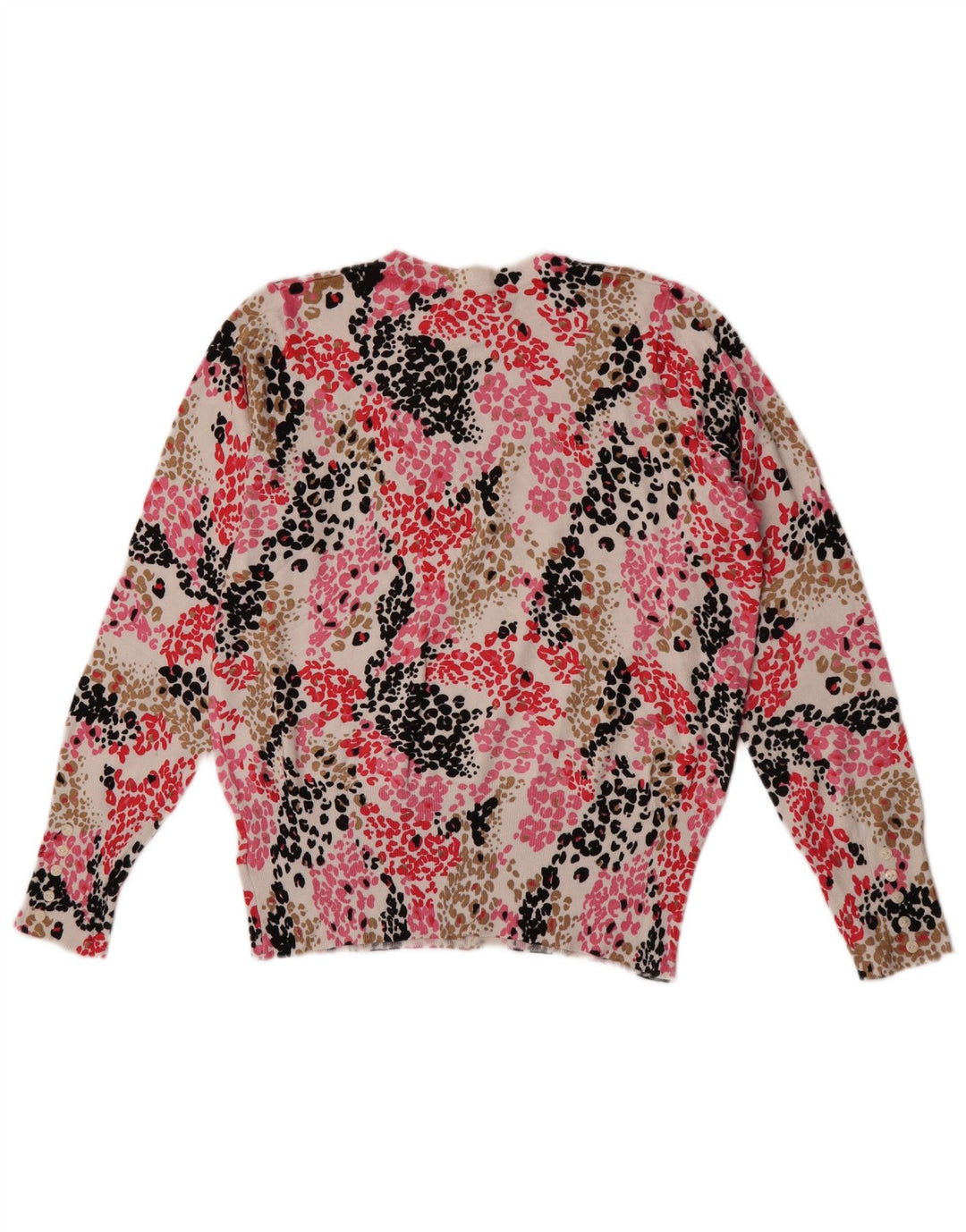 Suéter feminino Marks & Spencer com gola redonda Reino Unido 14 grande multicolorido